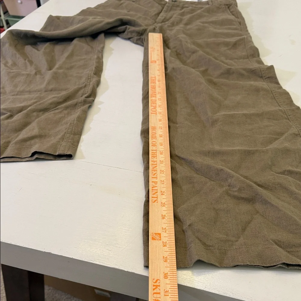 Madewell The Zoe Relaxed Wide Pant in 100% Linen Size 6 - Picture 9 of 11